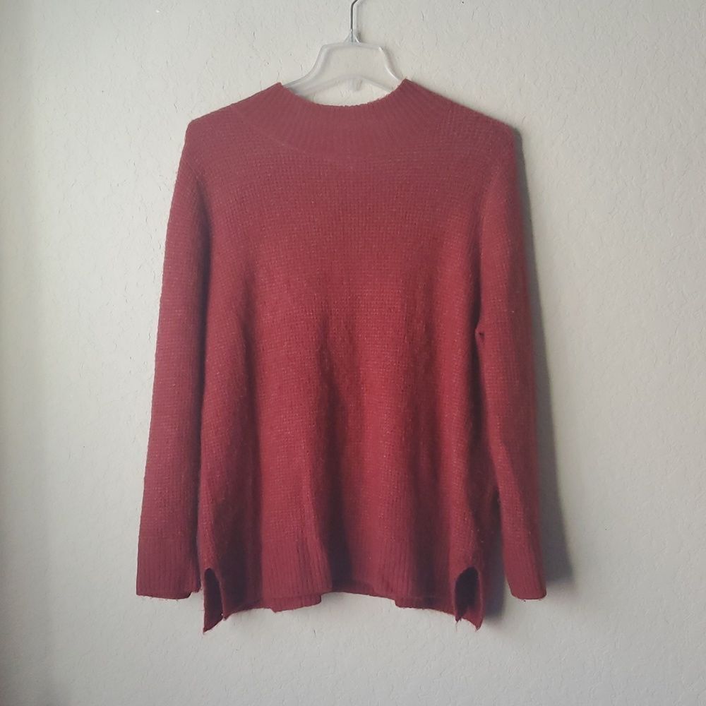 Old Navy Rust Orange Mock Neck Knit Pullover Sweater Plus Size XXL